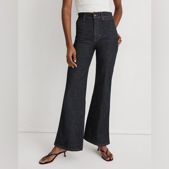 New Madewell 11" High-Rise Flare Jeans in Durland Wash Denim Blue Size 29 - Picture 1 of 12